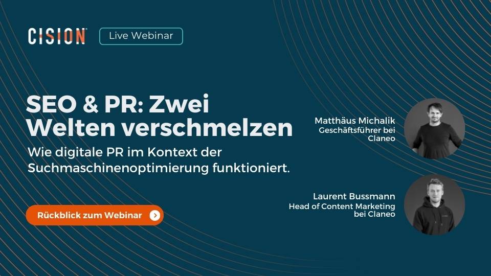Rückblick zum Webinar: SEO und PR: zwei Welten verschmelzen